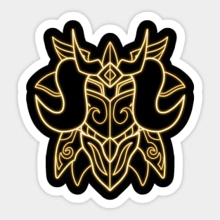 Neon Aries Sticker